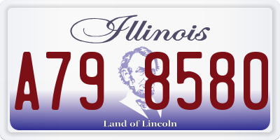 IL license plate A798580