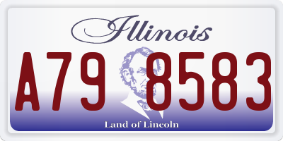 IL license plate A798583