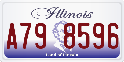 IL license plate A798596