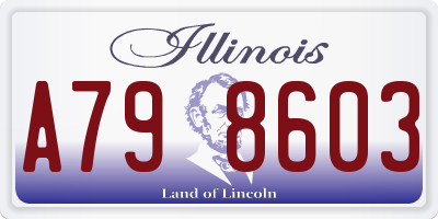 IL license plate A798603