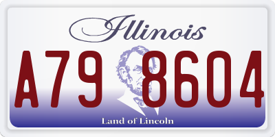 IL license plate A798604