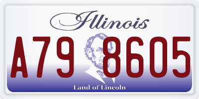 IL license plate A798605