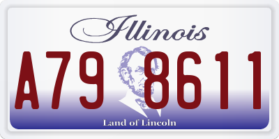 IL license plate A798611