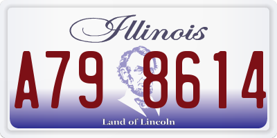 IL license plate A798614
