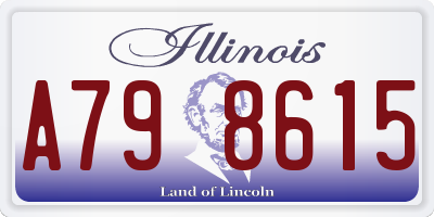 IL license plate A798615