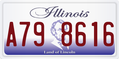 IL license plate A798616