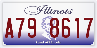 IL license plate A798617