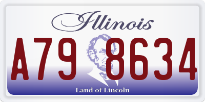 IL license plate A798634
