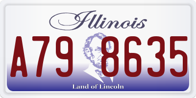 IL license plate A798635
