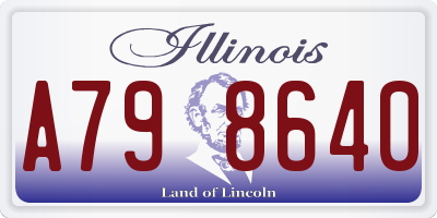 IL license plate A798640
