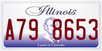 IL license plate A798653