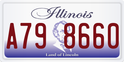 IL license plate A798660