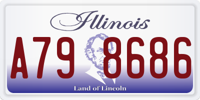 IL license plate A798686