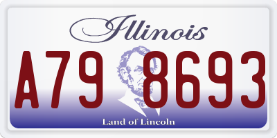 IL license plate A798693