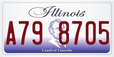 IL license plate A798705