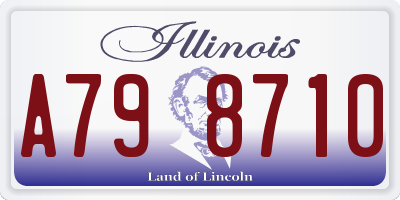 IL license plate A798710