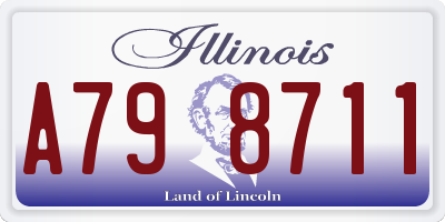 IL license plate A798711