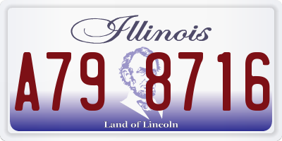 IL license plate A798716