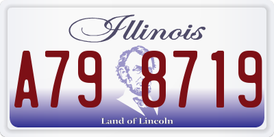 IL license plate A798719