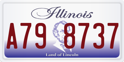 IL license plate A798737