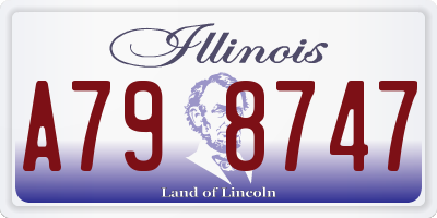 IL license plate A798747