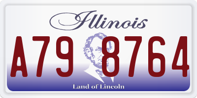 IL license plate A798764