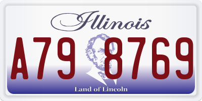 IL license plate A798769