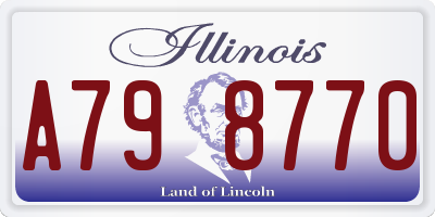 IL license plate A798770
