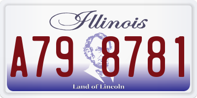 IL license plate A798781