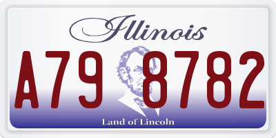 IL license plate A798782