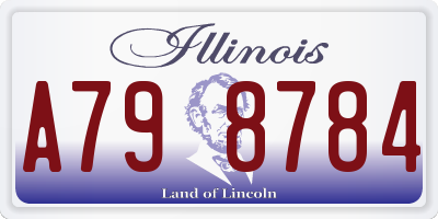 IL license plate A798784