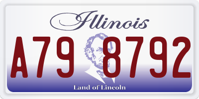 IL license plate A798792