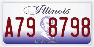 IL license plate A798798