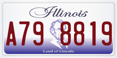 IL license plate A798819