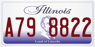 IL license plate A798822