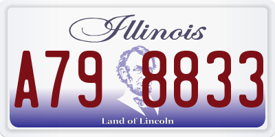 IL license plate A798833