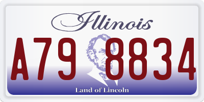 IL license plate A798834