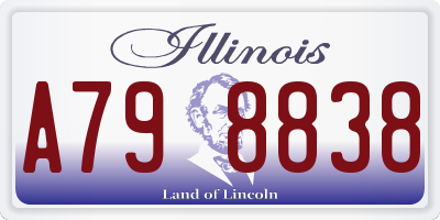 IL license plate A798838
