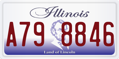IL license plate A798846
