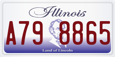 IL license plate A798865