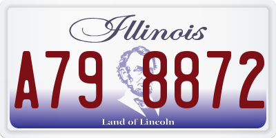 IL license plate A798872