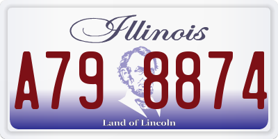IL license plate A798874