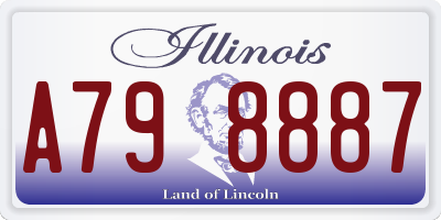 IL license plate A798887