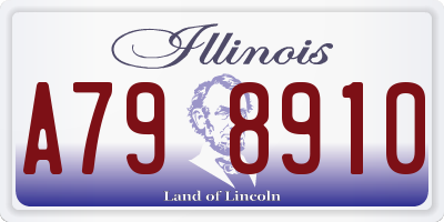 IL license plate A798910