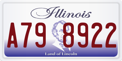 IL license plate A798922