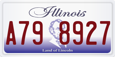 IL license plate A798927