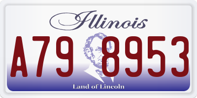 IL license plate A798953