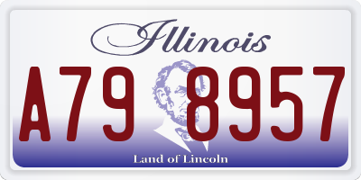 IL license plate A798957