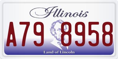 IL license plate A798958