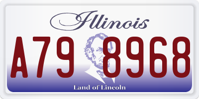 IL license plate A798968